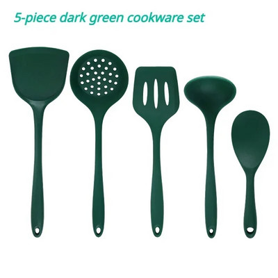 5 vienetai Silikoniniai virtuvės reikmenys Sriuba-Šaukštas Mentele Kiaurasamtis Šaukštas Nelipnus keptuvės Virtuvės reikmenų rinkinys Virtuvės įrankiai Virtuvės reikmenys
