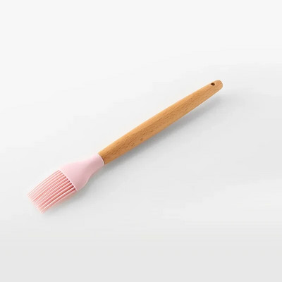 Rózsaszín konyhai edények szilikon edények fából készült többfunkciós nyéllel tapadásmentes spatula merőkanál Tojásverők Lapát Új