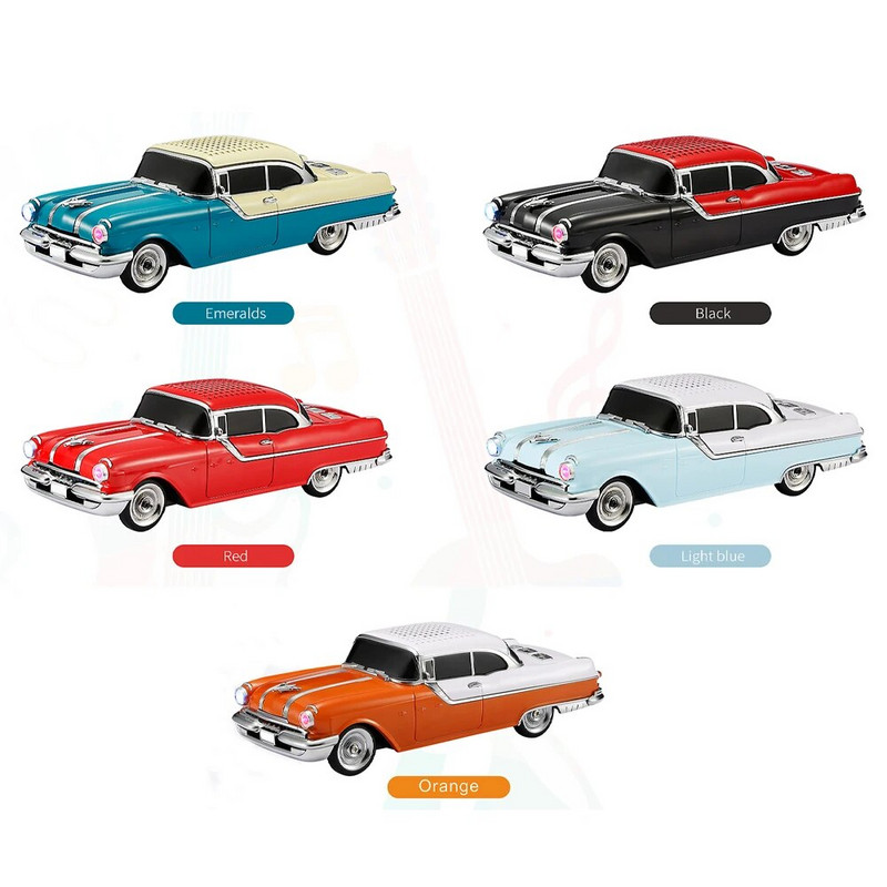 Novi dolazak iz 2024. Stereo zvučnik u obliku automobila Bluetooth zvučnik s TF USB FM AUX handsfree TWS LED svjetlom za djecu