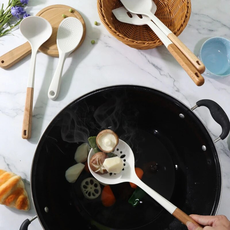 1 buc Set de ustensile de bucătărie din silicon Turner pentru unelte de gătit de bucătărie Racletă Kit de ustensile de gătit antiaderent Spatulă Accesorii de bucătărie