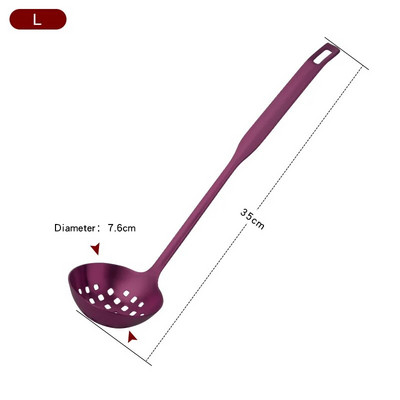 Új színű rozsdamentes acél főzőeszköz készlet Matt Rose Gold hosszú nyelű leveses merőkanál és szűrőkanál készlet falra akasztható konyhai eszközök