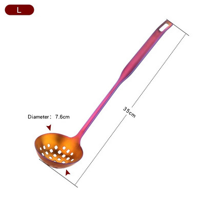 Új színű rozsdamentes acél főzőeszköz készlet Matt Rose Gold hosszú nyelű leveses merőkanál és szűrőkanál készlet falra akasztható konyhai eszközök