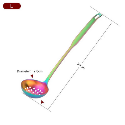 Új színű rozsdamentes acél főzőeszköz készlet Matt Rose Gold hosszú nyelű leveses merőkanál és szűrőkanál készlet falra akasztható konyhai eszközök