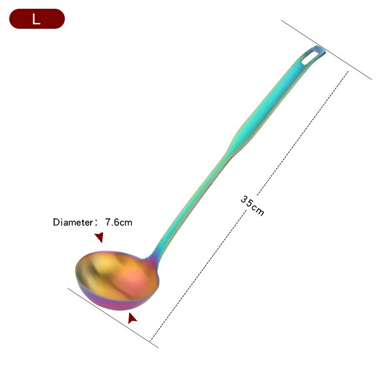 Új színű rozsdamentes acél főzőeszköz készlet Matt Rose Gold hosszú nyelű leveses merőkanál és szűrőkanál készlet falra akasztható konyhai eszközök
