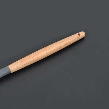 Silicone world Εργαλείο μαγειρικής κουζίνας Σκεύη σιλικόνης με ξύλινη πολυλειτουργική λαβή αντικολλητική βούρτσα κουταλιού σπάτουλας