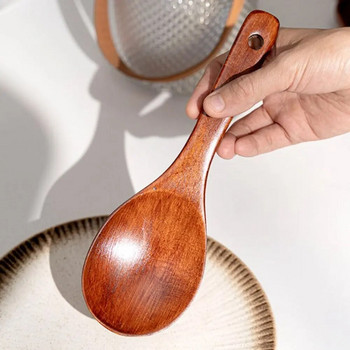 Съдове за хранене от естествено дърво Лъжица Тиган Лопатка Съдове за готвене Пържена лопата Шпатула Кухненски инструмент за готвене