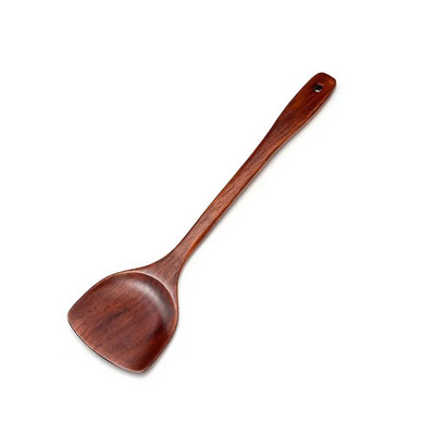 Természetes fából készült asztali edények kanál serpenyő kanál főzőedények sült lapát spatula konyhai főzőeszköz