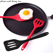 Silikoninis pasaulis Vidutinis silikoninis kastuvas Mentele Virimo virtuvės reikmenys Nelipnūs puodai Kepti kiaušinis kepsnys keptuvė kaušelis kepti maisto gaminimo įrankiai