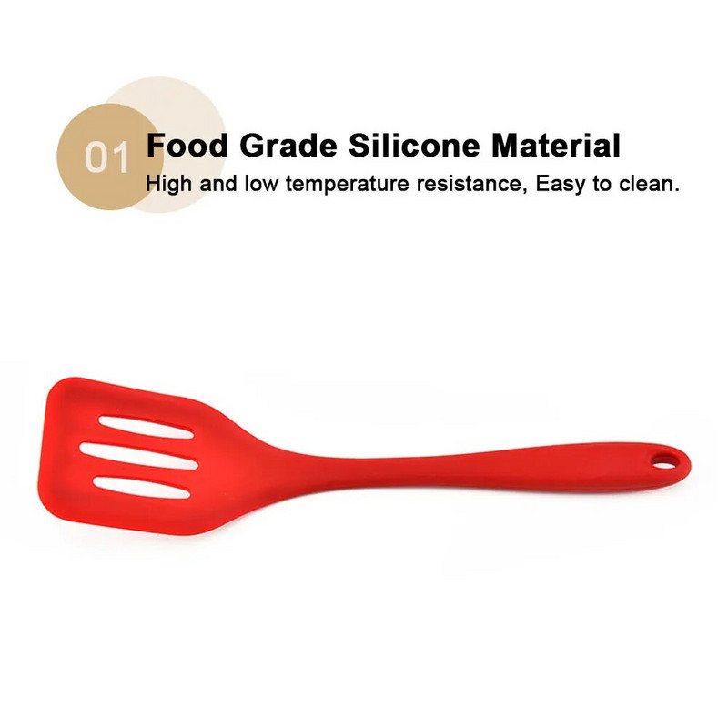 Silikoninis pasaulis Vidutinis silikoninis kastuvas Mentele Virimo virtuvės reikmenys Nelipnūs puodai Kepti kiaušinis kepsnys keptuvė kaušelis kepti maisto gaminimo įrankiai