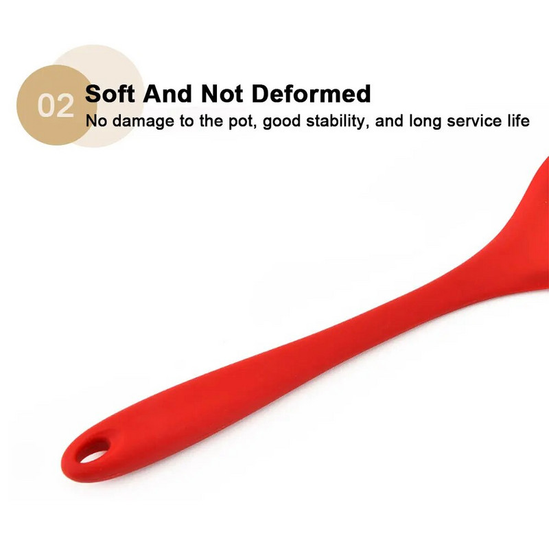 Silikoninis pasaulis Vidutinis silikoninis kastuvas Mentele Virimo virtuvės reikmenys Nelipnūs puodai Kepti kiaušinis kepsnys keptuvė kaušelis kepti maisto gaminimo įrankiai