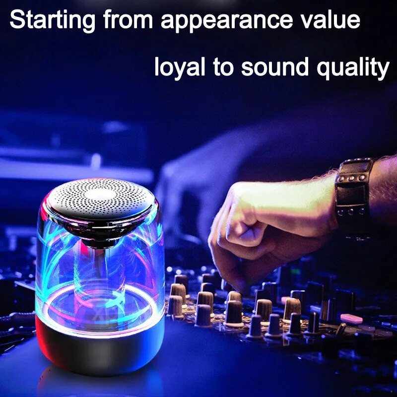 C7 "5w" hordozható vezeték nélküli hangszóró, Bluetooth hangszórók LED lámpák sztereó, TF kártya, FM , hifi oszlopos telefonokhoz caixa de som