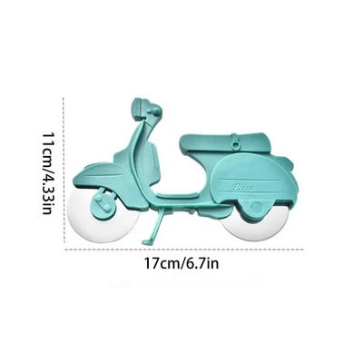 Picos pjaustytuvas nerūdijančio plieno dviračio formos ratas motociklo volelis picos smulkintuvas picos pjaustymo peilis virtuvės įrankiai