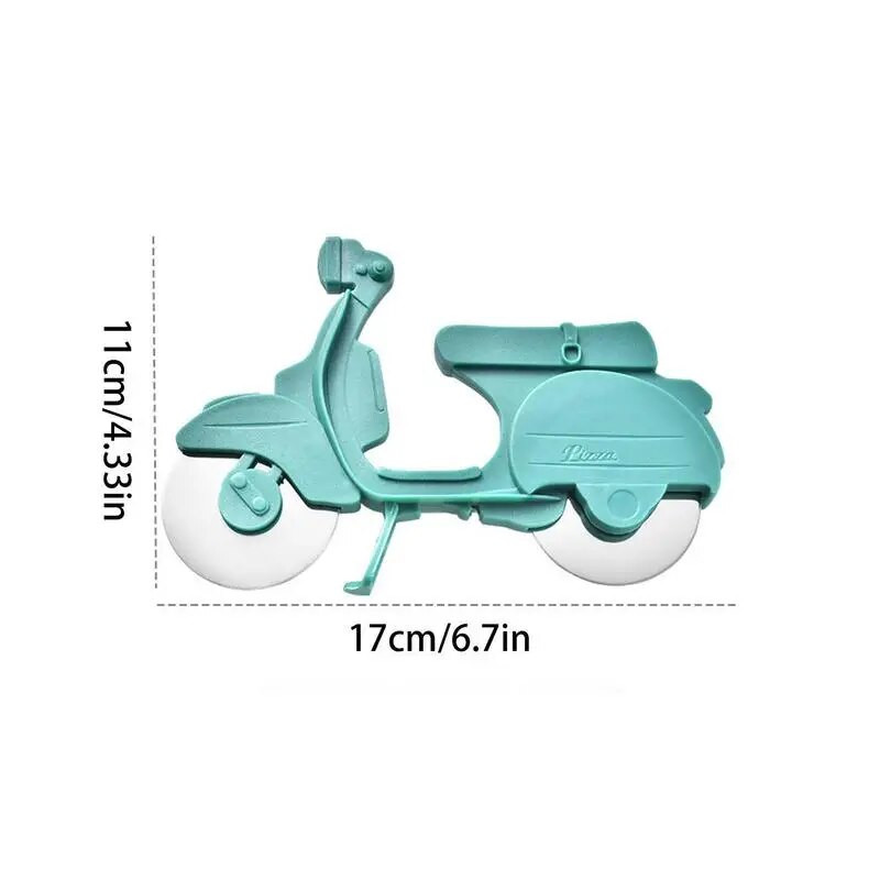 Picos pjaustytuvas nerūdijančio plieno dviračio formos ratas motociklo volelis picos smulkintuvas picos pjaustymo peilis virtuvės įrankiai