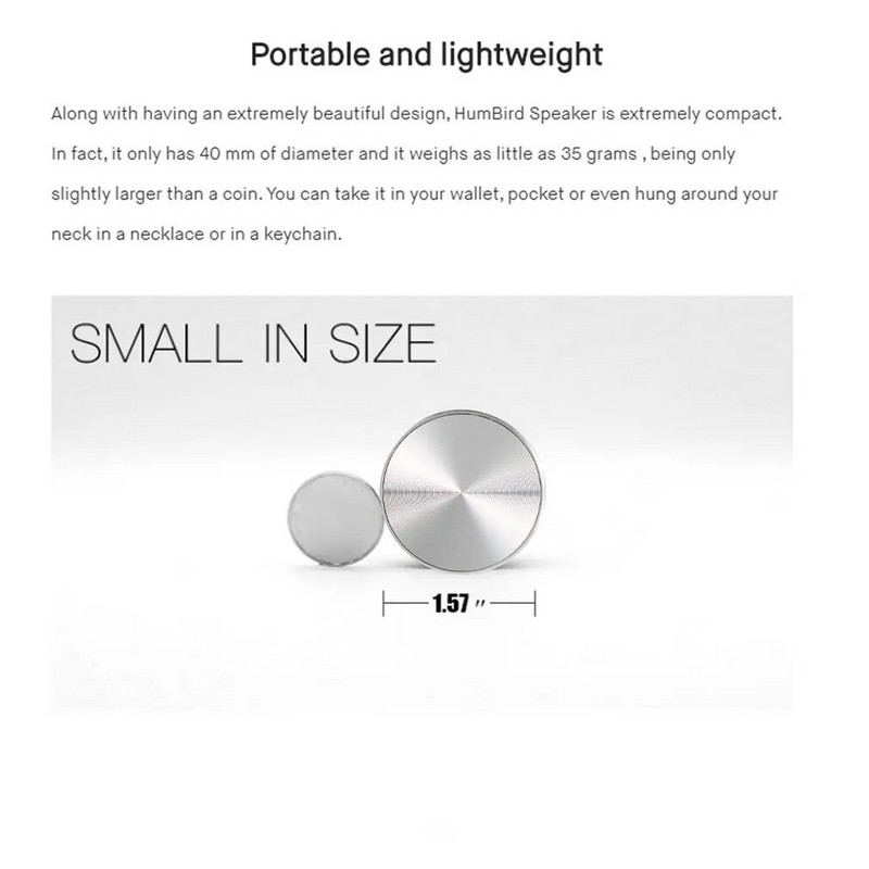 Kūrybingi nešiojami suderinami kaulinio laidumo garsiakalbiai Hummingbird Sound Box belaidė mini stereofoninė garso kaulinio laidumo kolonėlė