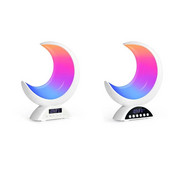 J6PA nešiojamasis USB su Bluetooth suderinamas garsiakalbis mini grotuvas Šviesa spalvota LED naktinio apšvietimo naktinė stalinė lempa miegui