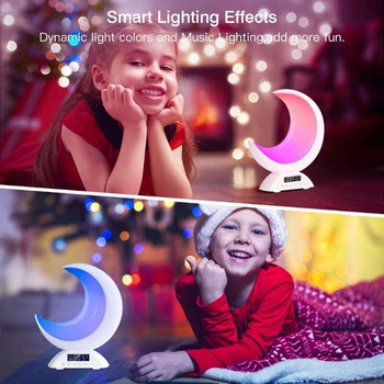 J6PA Φορητό USB συμβατό με Bluetooth Ηχείο Mini Player Light Πολύχρωμο φωτιστικό LED κομοδίνο για ύπνο