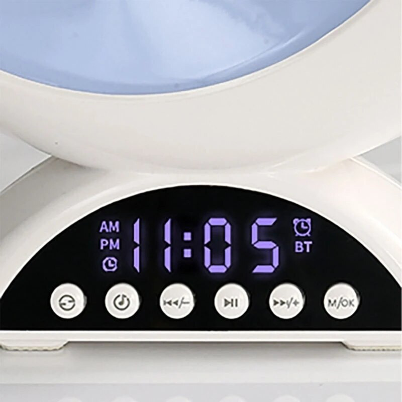 J6PA nešiojamasis USB su Bluetooth suderinamas garsiakalbis mini grotuvas Šviesa spalvota LED naktinio apšvietimo naktinė stalinė lempa miegui