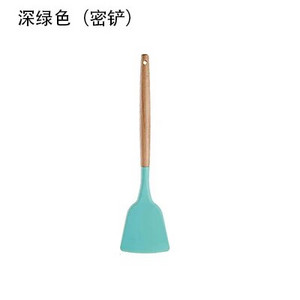 Holaroom Food Grade silikonski kuhinjski pribor za kuhanje Turner Lopatica Žlica s drvenom drškom Praktičan alat za kuhanje Kuhinjsko posuđe