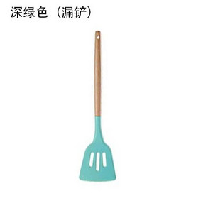 Holaroom Food Grade silikonski kuhinjski pribor za kuhanje Turner Lopatica Žlica s drvenom drškom Praktičan alat za kuhanje Kuhinjsko posuđe