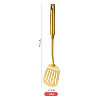 Konco arany főzőedények, rozsdamentes acél konyhai eszközök szerszámkészlet, tapadásmentes spatula kanál szűrőedény konyhai eszközök edények