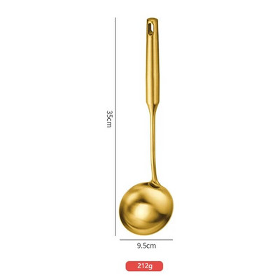 Konco arany főzőedények, rozsdamentes acél konyhai eszközök szerszámkészlet, tapadásmentes spatula kanál szűrőedény konyhai eszközök edények