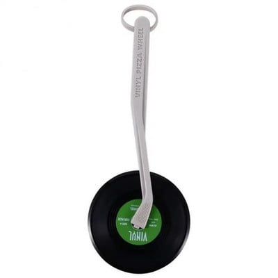 Silikónový krájač na pizzu, gramofón, krájač na pizzu, vinylový nôž na pizzu, okrúhly valček na tortu, kuchynské náradie, príslušenstvo