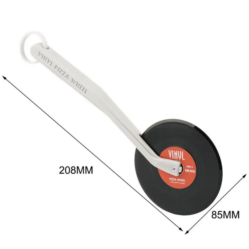 Silikónový krájač na pizzu, gramofón, krájač na pizzu, vinylový nôž na pizzu, okrúhly valček na tortu, kuchynské náradie, príslušenstvo