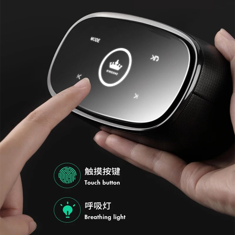 Kingone K5 belaidis BT garsiakalbis TWS Super Bass garsiakalbis jutiklinis klavišas HIFI stereo žemų dažnių garsiakalbis laisvų rankų įranga TF kortelė AUX SoundBox