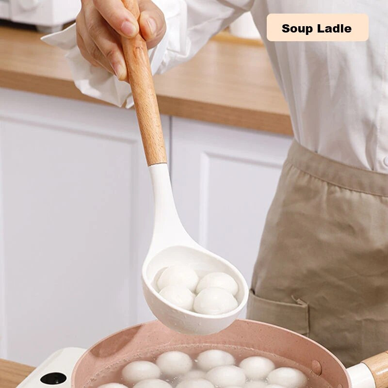 4 bucăți/set set de ustensile de bucătărie din silicon Turner instrumente de gătit oală pentru bucătăria skimmer set de vase antiaderență accesorii de bucătărie