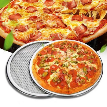 Издръжлива тава за печене на пица, устойчива на надраскване тава за пица, незалепваща кръгла, топлоустойчива тава за печене