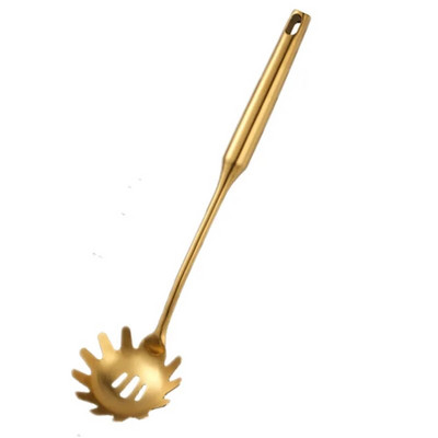 Auksinė nerūdijančio plieno ilga rankena sriuba ryžių šaukštas kiaurasamtis Mentele sustorėja patvarūs virtuvės indai