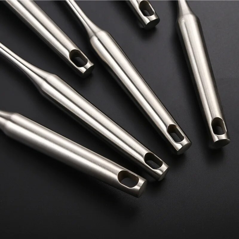 1 buc unelte de bucătărie din oțel inoxidabil argintiu Spatulă pentru prăjit Lingură pentru supă Mâner gol Ustensile de bucătărie rezistente la temperaturi ridicate