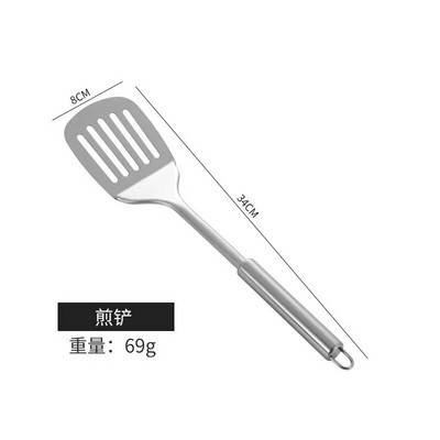 Rozsdamentes acél kerek csöves konyhai készlet, edénylapát készlet, főzőeszköz készletek, forrázásmentes leveses kanál, főzőlapát