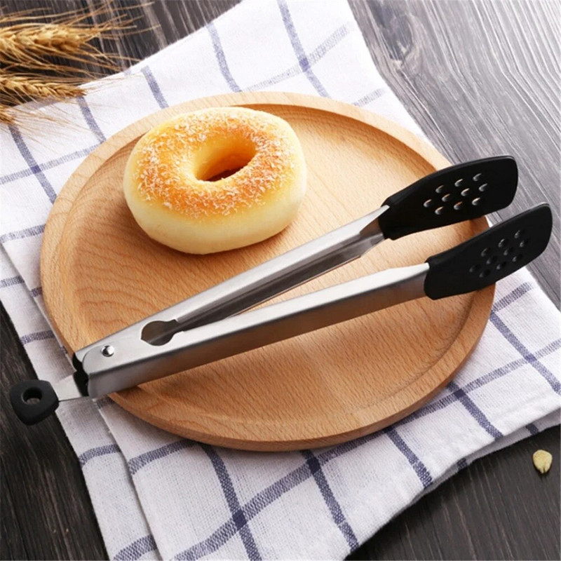 1 vnt. Šiltos nerūdijančio plieno kepsninės fiksavimo žnyplės duonos serviravimo spaustukas ant grotelių kepimo salotos kepsnys daržovių makaronai virtuvės įrankis