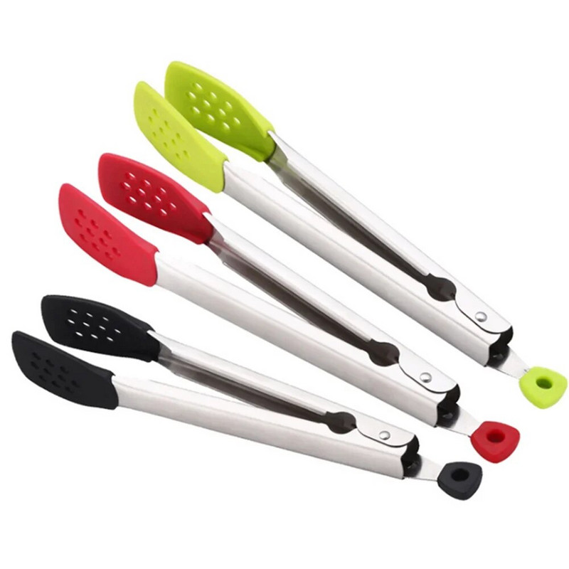 1 vnt. Šiltos nerūdijančio plieno kepsninės fiksavimo žnyplės duonos serviravimo spaustukas ant grotelių kepimo salotos kepsnys daržovių makaronai virtuvės įrankis