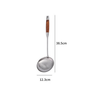 304 Nerūdijančio plieno medinė rankena virimo indas Mentele Kastuvas Spagečių Ryžių šaukštas Kiaurasamtis Virtuvės reikmenys Virtuvės priedai