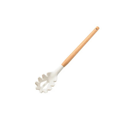 Kõrgele temperatuurile vastupidav silikoonist kööginõud mittenakkuva puidust käepidemega kühvliga küpsetusriistade komplekt