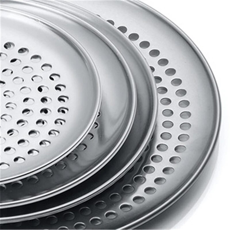 Tavă pentru pizza antiaderență premium Vase pentru copt Din aliaj de aluminiu Farfurie pentru pizza Vasă rotundă adâncă Tavă pentru pizza Tavă pentru tavă Mucegai Unelte pentru coacere