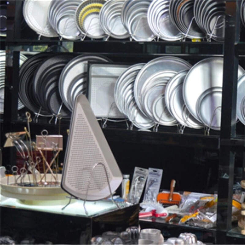 Tavă pentru pizza antiaderență premium Vase pentru copt Din aliaj de aluminiu Farfurie pentru pizza Vasă rotundă adâncă Tavă pentru pizza Tavă pentru tavă Mucegai Unelte pentru coacere