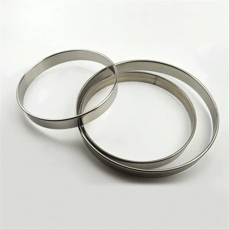 Apvalios nerūdijančio plieno tortų formelės putėsiai pyrago pyrago pyrago apskritimo formos picos desertas „pasidaryk pats“ dekoro formos pyrago žiedas virtuvės kepimo įrankis