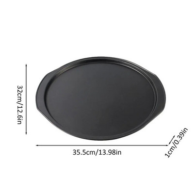 Pizza serpenyő sütőhöz Pizza tepsi 14 hüvelykes sütőlapos szénacél sütőedény perforált lyukakkal Tapadásmentes pizzatepsi