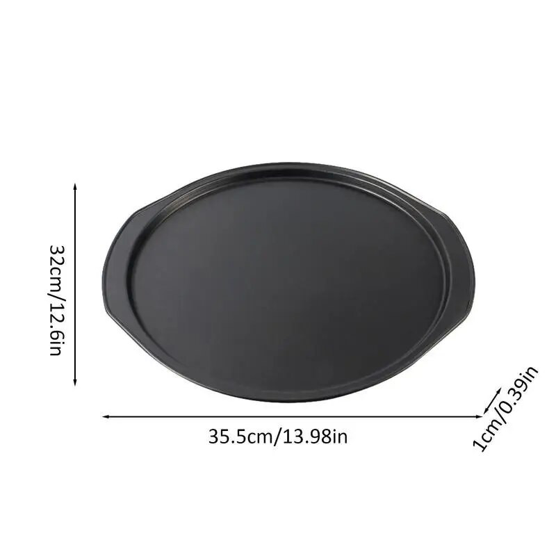 Pizza serpenyő sütőhöz Pizza tepsi 14 hüvelykes sütőlapos szénacél sütőedény perforált lyukakkal Tapadásmentes pizzatepsi