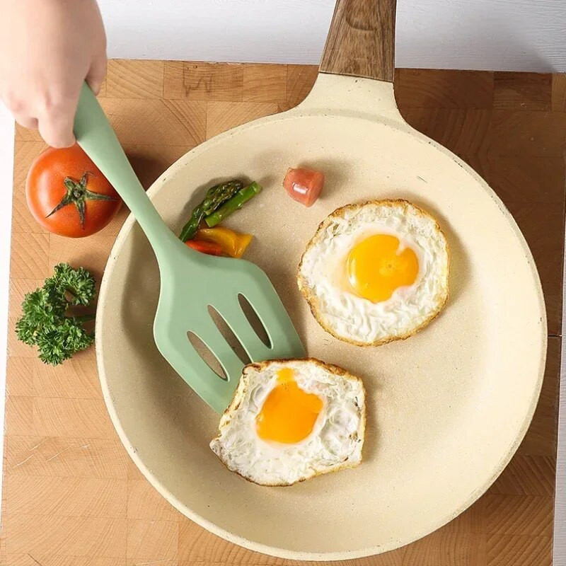 5 gabalu komplekts Silikona virtuves piederumi zupa-karote Lāpstiņa caurduris karote Nepiedegoša panna Virtuves piederumi Virtuves piederumi Virtuves piederumi