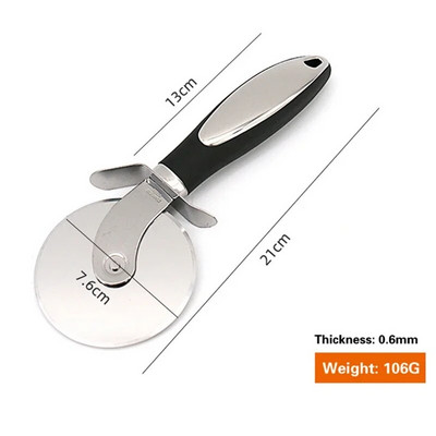 pizzakés pizzavágó Rozsdamentes acél pizzakés henger közepes torta palacsinta kés torta sütőkocsi kerék szerszám celosia