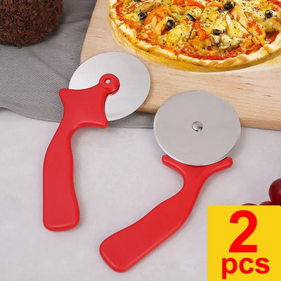 Picos rato pjaustytuvas 304 plieninis kočiojamas peilis tešlos pjaustyklės volelis „pasidaryk pats“ sausainių kepimo įrankiai, rankinis makaronų ritininis virtuvės įrankis