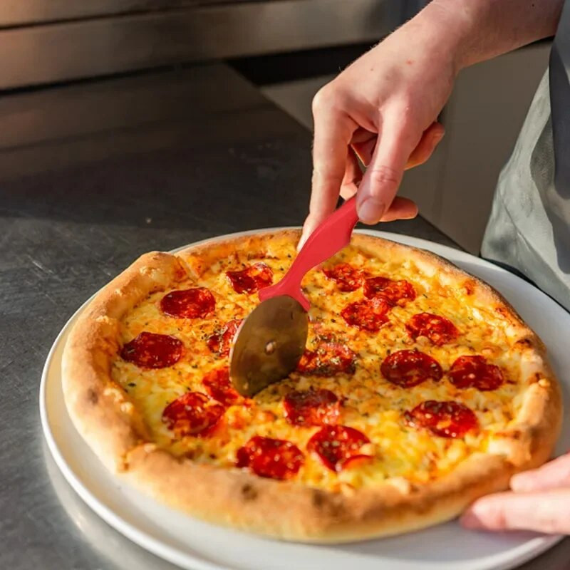 Picos rato pjaustytuvas 304 plieninis kočiojamas peilis tešlos pjaustyklės volelis „pasidaryk pats“ sausainių kepimo įrankiai, rankinis makaronų ritininis virtuvės įrankis