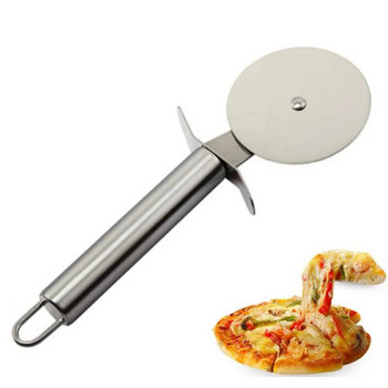 Инструменти за рязане на пица от неръждаема стомана с едно колело Диаметър 6,5 CM Домакински нож за пица Инструменти за торта Колело Използване за вафлени бисквитки